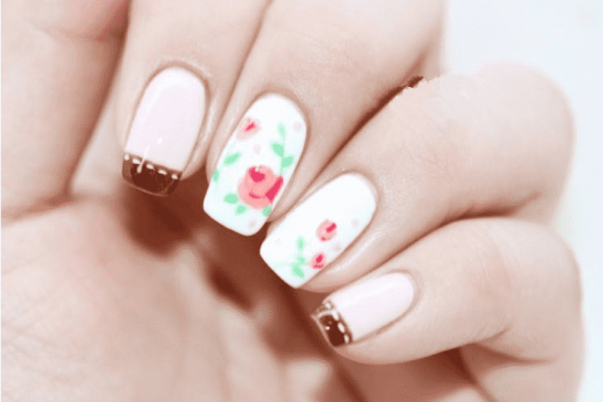 田園玫瑰花美甲教程，和南寧美甲培訓(xùn)班一起學(xué)