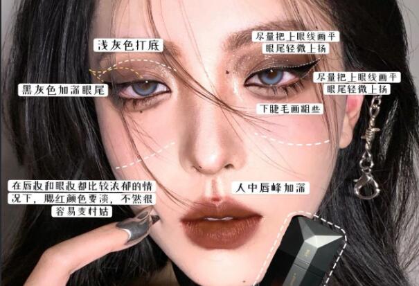 惡女反叛黑巧煙熏妝容，和廣西南寧彩妝學校學習吧