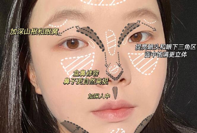 不同臉型修容教程，廣西彩妝師學(xué)習(xí)分享