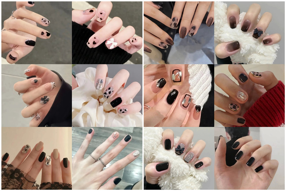酷顯白黑色美甲，廣西培訓(xùn)美甲師分享