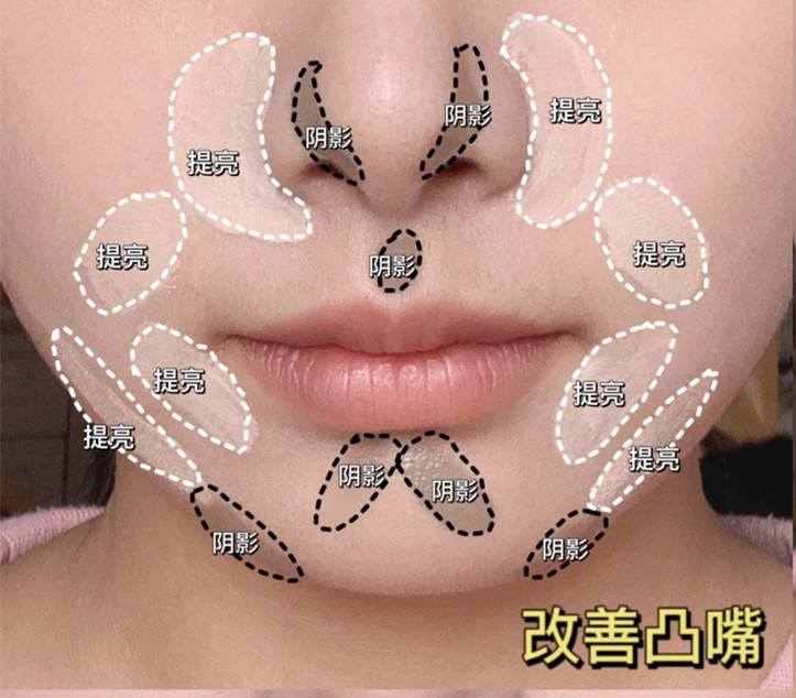 下巴修容教程，化妝新手修容課程講解