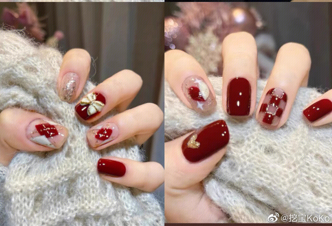 紅色美甲推薦，廣西學(xué)美甲手藝