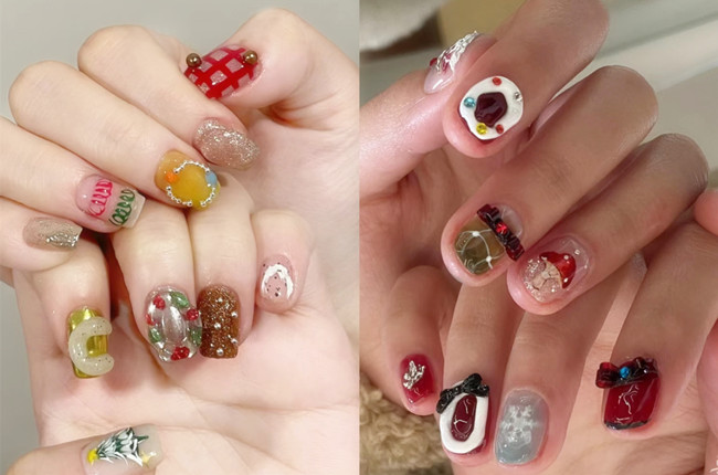 網(wǎng)紅圣誕美甲圖片，南寧美甲師傾情推薦