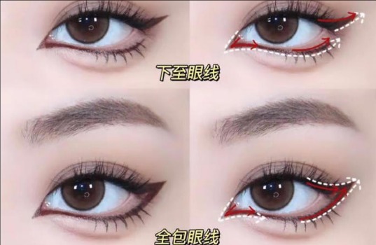 不同部位貓眼眼線教程，南寧化妝技術(shù)專業(yè)學(xué)校分享