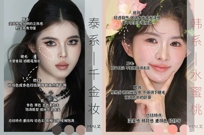 不同妝容解析，南寧專業(yè)化妝培訓(xùn)